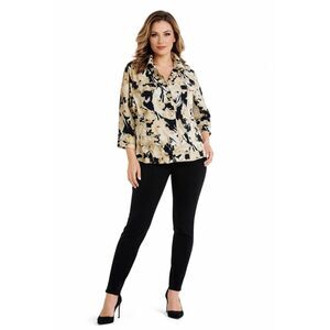 Erin London Floral Shirt Button Up Down Top Women's WOMAN'S Size Extra Large